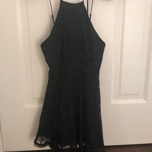 Urban Outfitters Halter Black Lace Dress